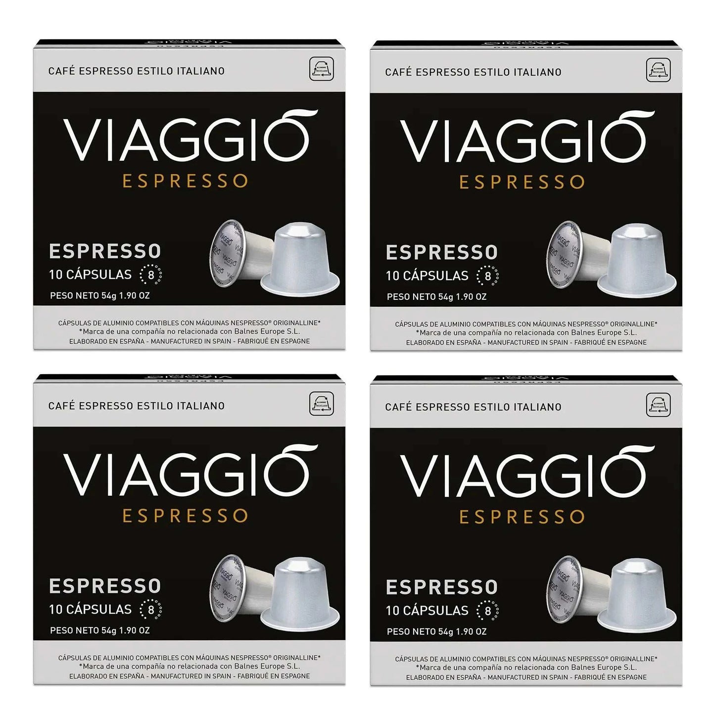 Cápsulas de café compatibles con Nespresso®, paquete de 40 unidades.