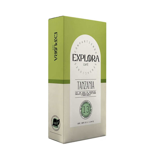 Cápsulas de Café compatibles con Nespresso® Explora Tanzania, intensidad 13.