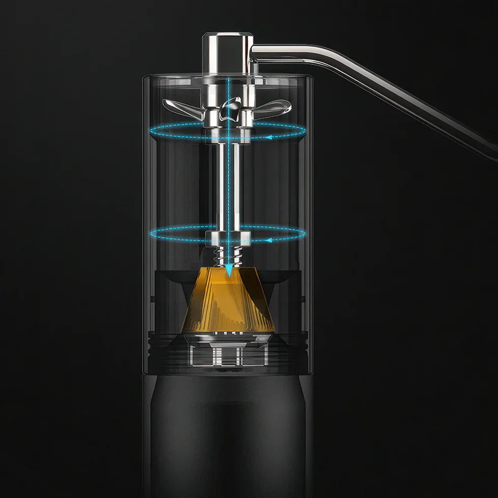 Molino Manual ZeroHero Z3 compacto y portátil con fresas cónicas de acero inoxidable y titanio para molienda precisa de café