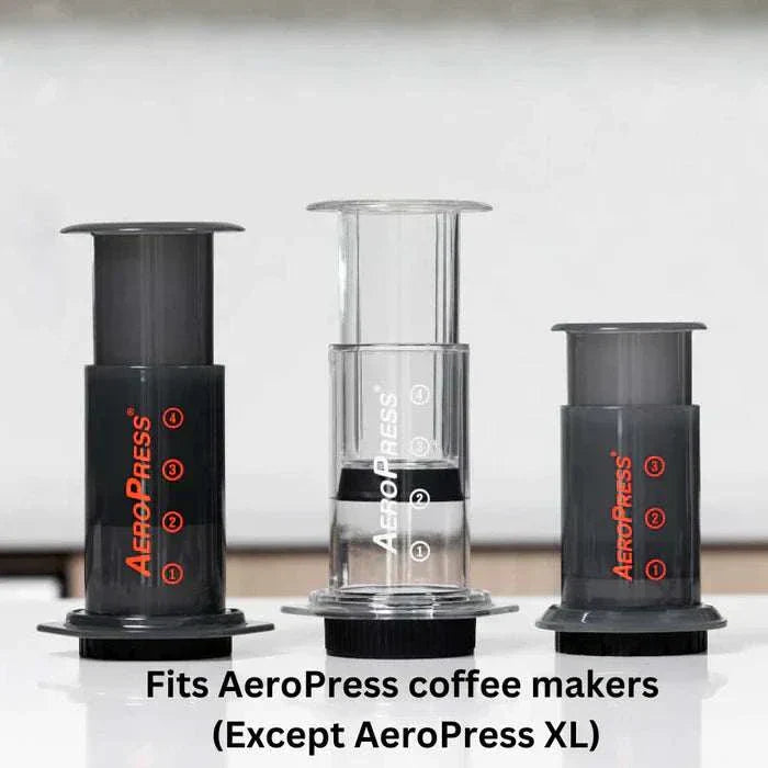 Filtro de acero inoxidable reutilizable para cafetera AeroPress, filtro metal premium 316, fácil limpieza, compatible AeroPress Original, Clear y Go.