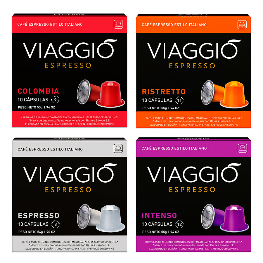 Viaggio Espresso | Superpack de 40 Cápsulas compatibles con Nespresso®