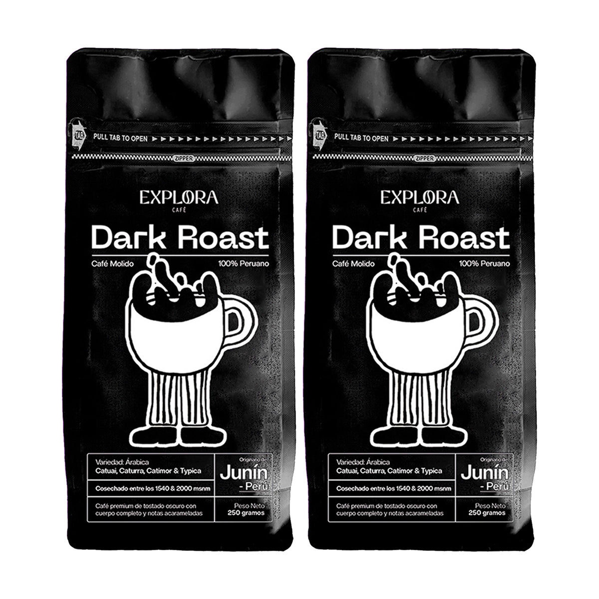 Explora Café | Dark Roast - Café Molido de Especialidad, 250gr
