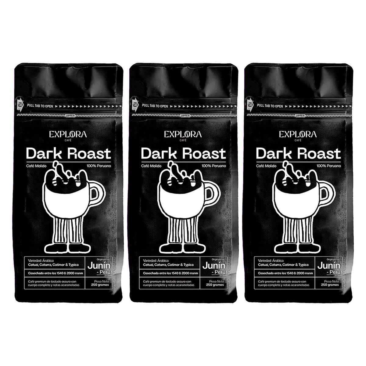 Explora Café | Dark Roast - Café Molido de Especialidad, 250gr