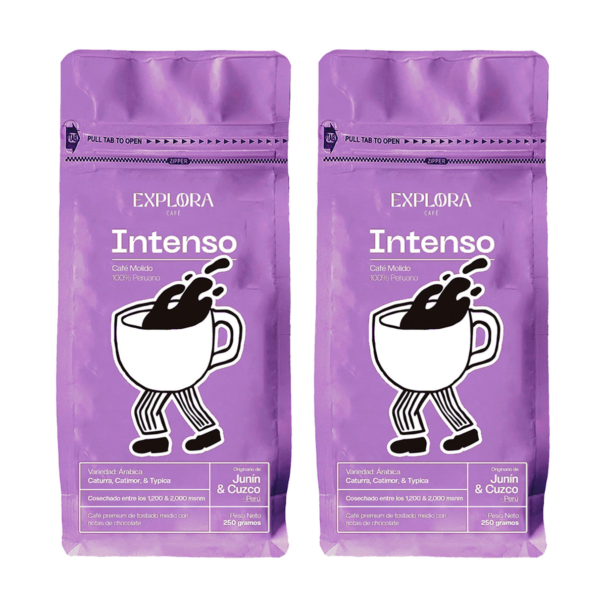 Explora Café | Intenso - Café Molido de Especialidad, 250gr x2
