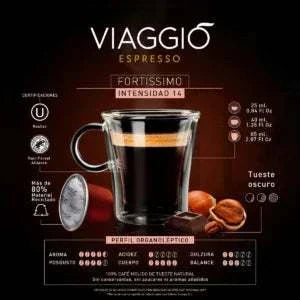 Superpack Viaggio 60 espresso capsules compatible with Nespresso, dark roast, intense flavor with notes of toasted coffee and rich crema